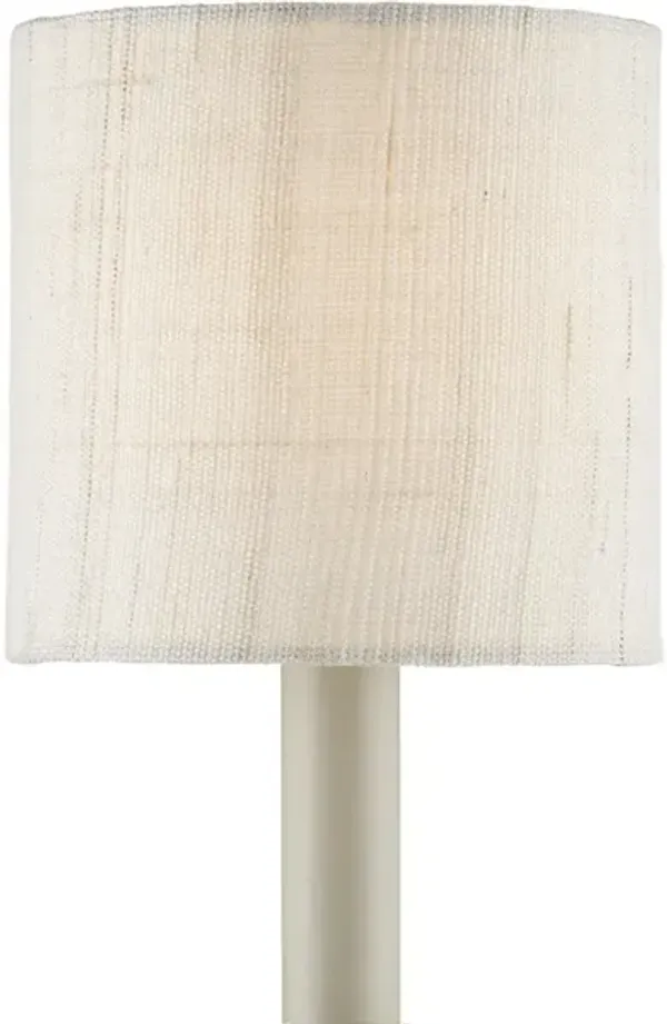 Ivory Fine Grasscloth Drum Chandelier Shade