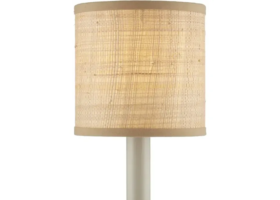 Natural Grasscloth Drum Chandelier Shade