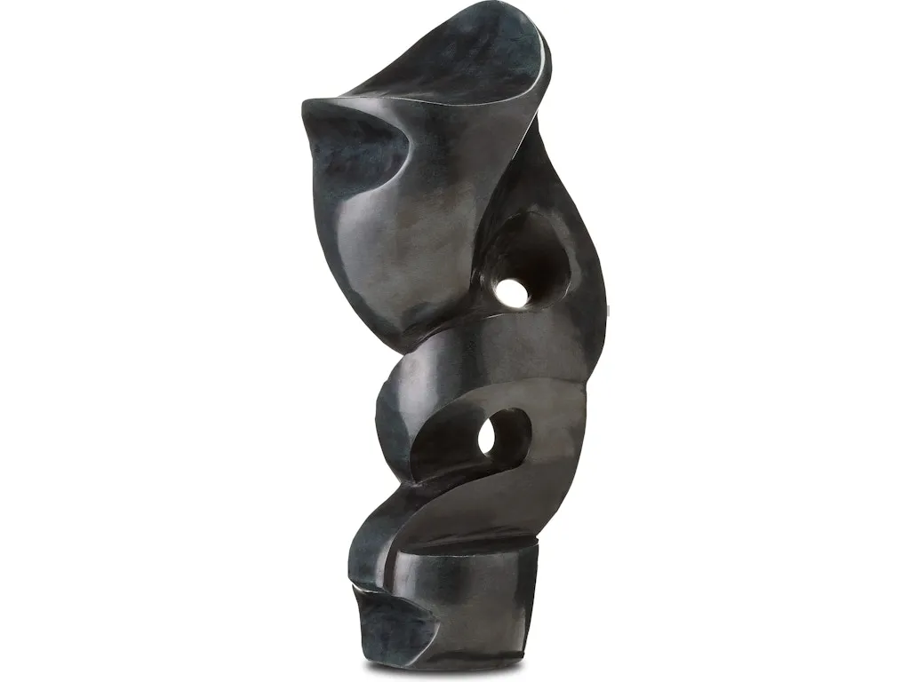 Roland Black Marble Abstract Sculpture