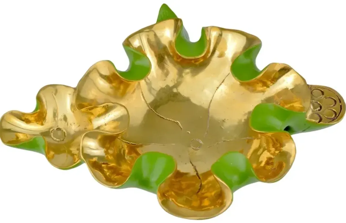 Wrapped Lotus Leaf Green Bowl