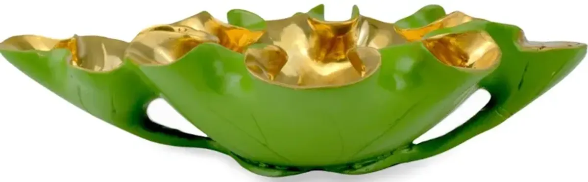 Wrapped Lotus Leaf Green Bowl