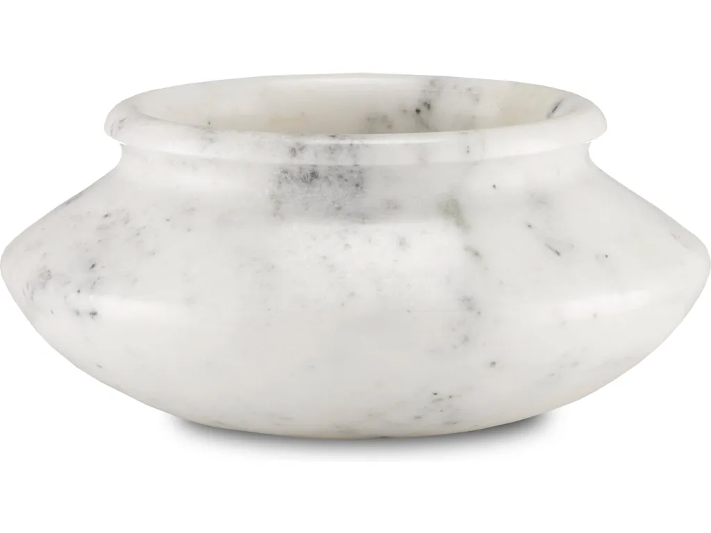 Punto Small White Marble Bowl