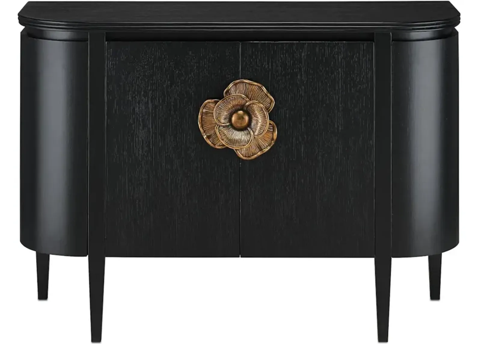 Briallen Black Demi-Lune Cabinet