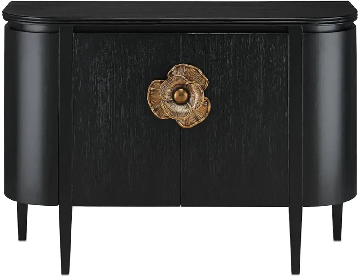 Briallen Black Demi-Lune Cabinet