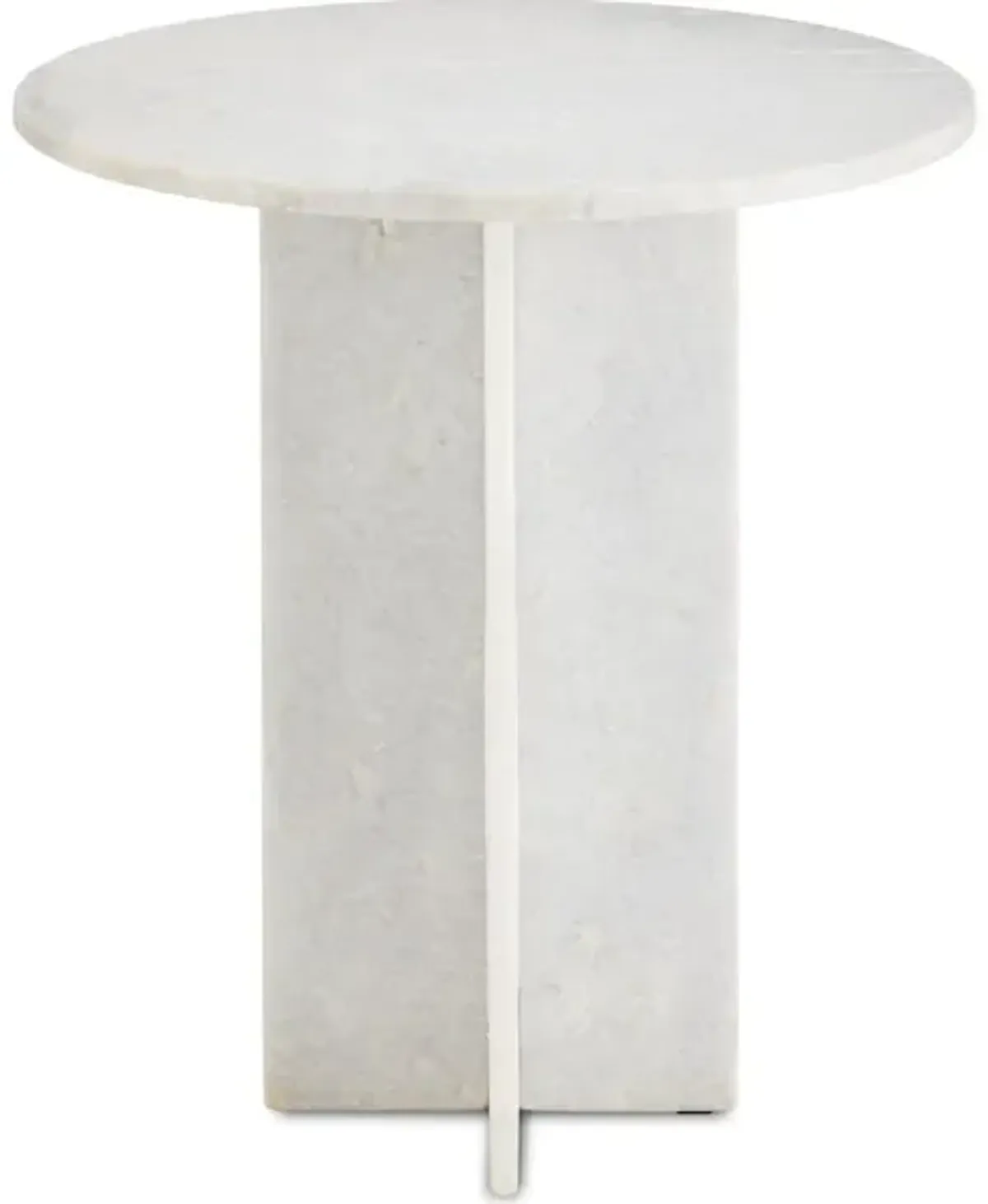 Harmon White Marble Accent Table