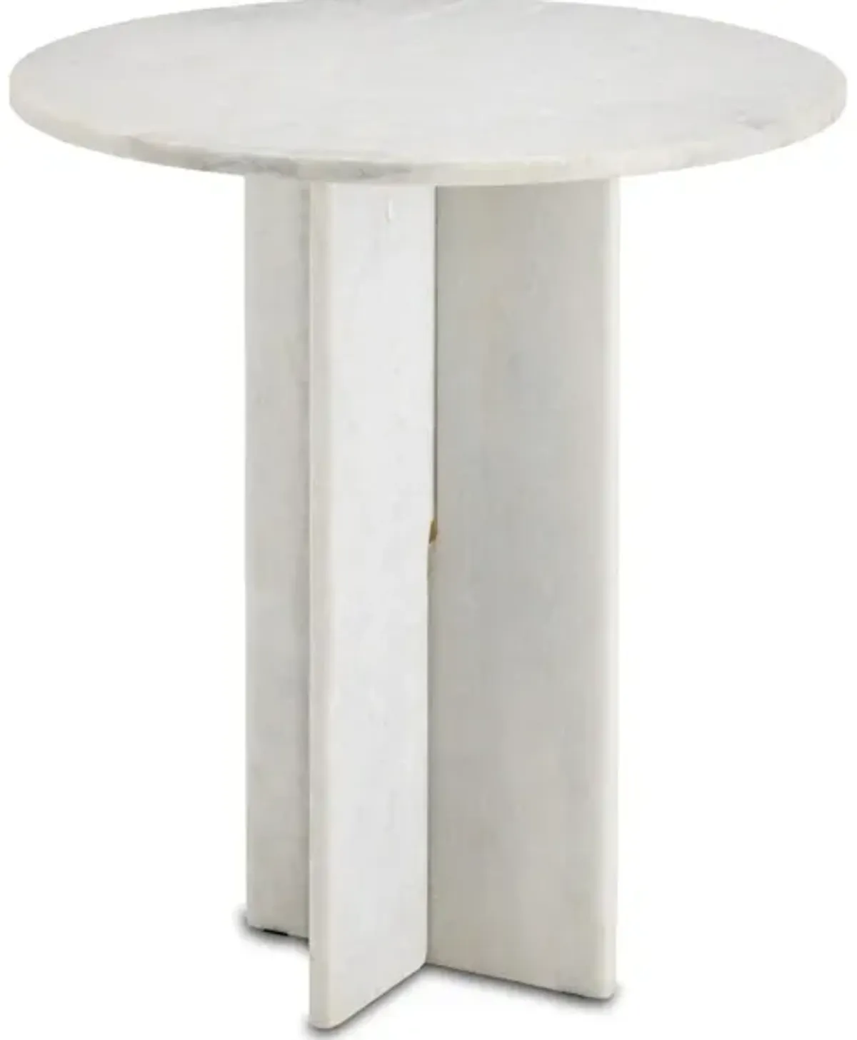 Harmon White Marble Accent Table