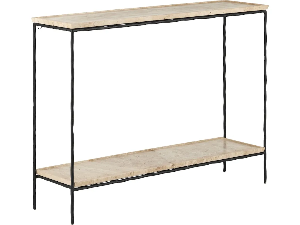 Boyles Travertine Console Table