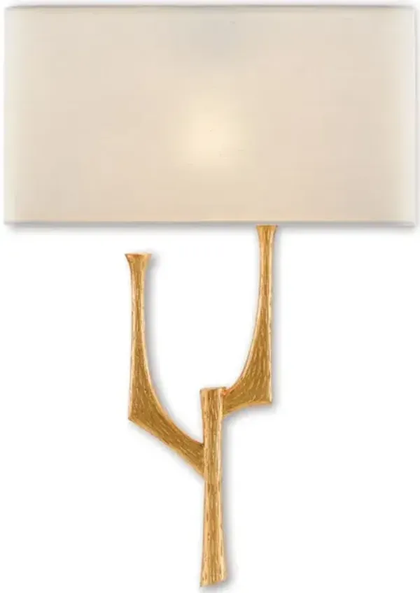 Bodnant Gold Wall Sconce, Right