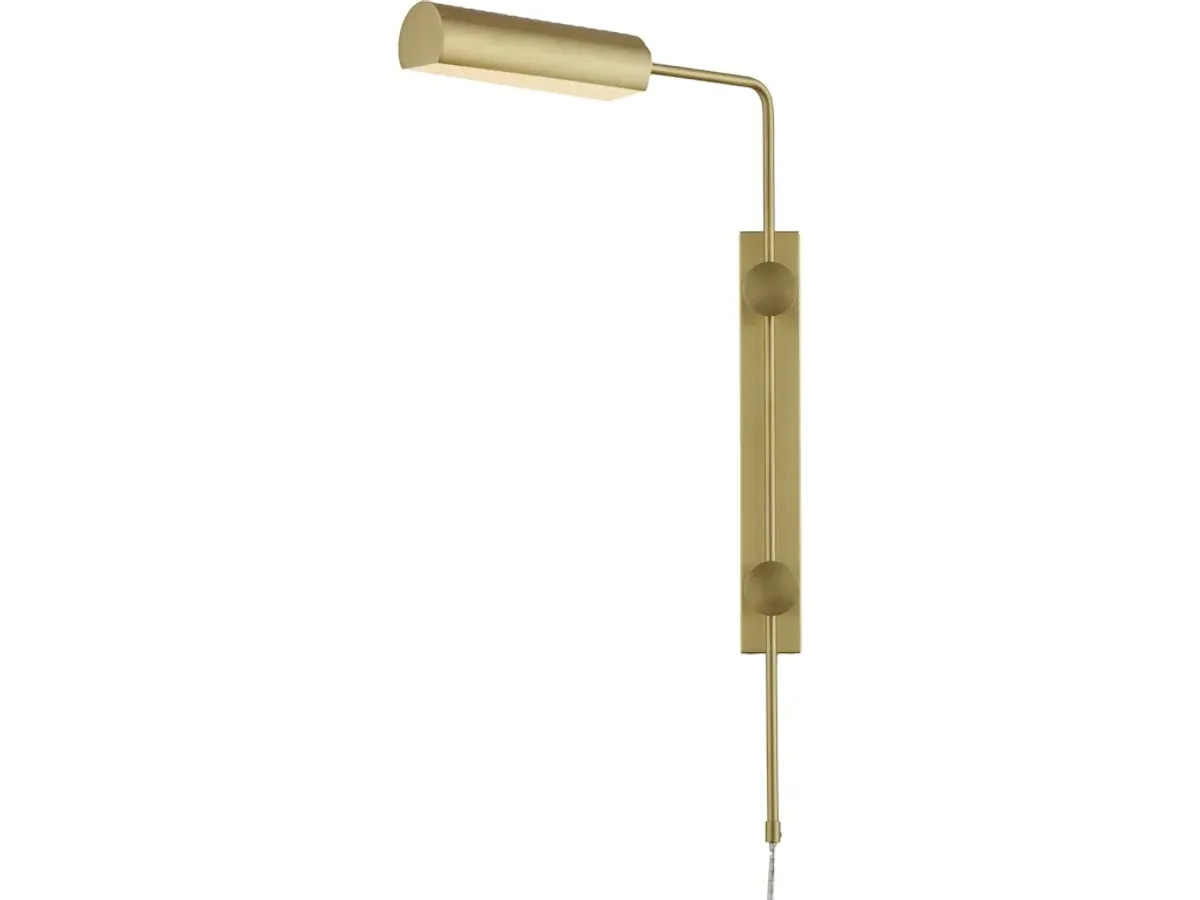 Satire Brass Swing-Arm Wall Sconce