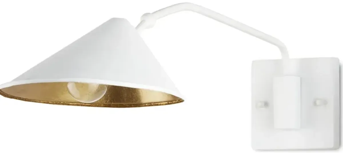 Serpa White Single Swing-Arm Wall Sconce