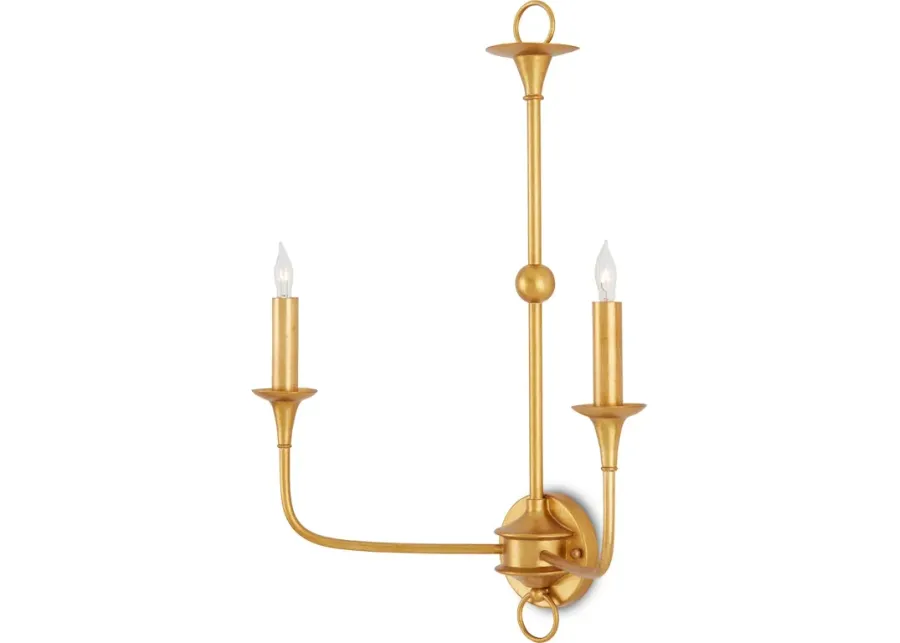 Nottaway Gold Double-Light Wall Sconce