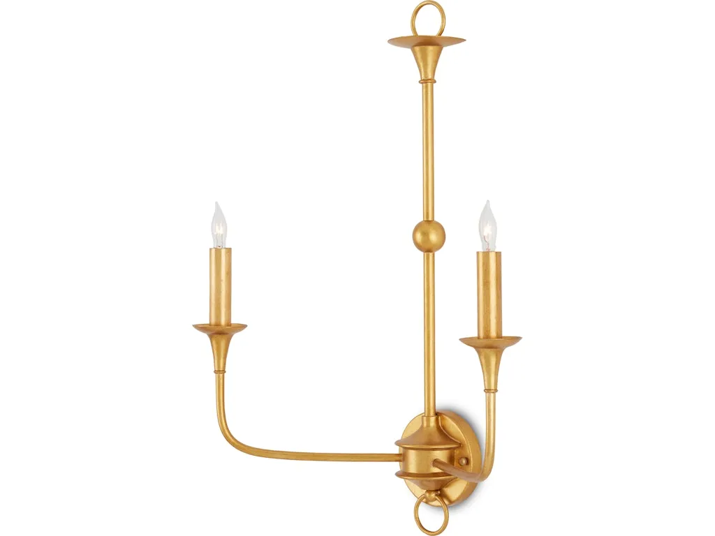 Nottaway Gold Double-Light Wall Sconce