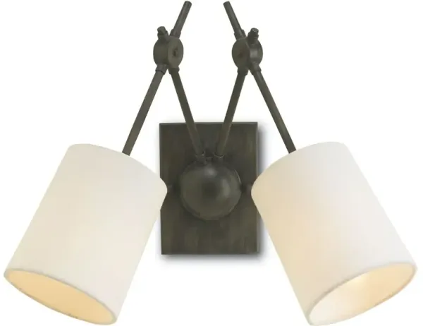 Compass Black Wall Sconce