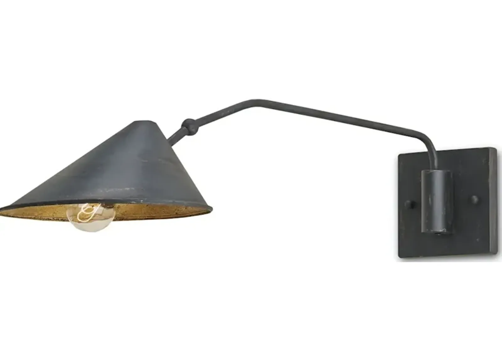 Serpa Black Single Swing-Arm Wall Sconce