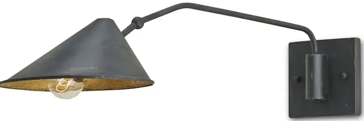 Serpa Black Single Swing-Arm Wall Sconce