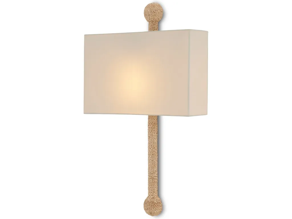 Senegal Wall Sconce, White Shade
