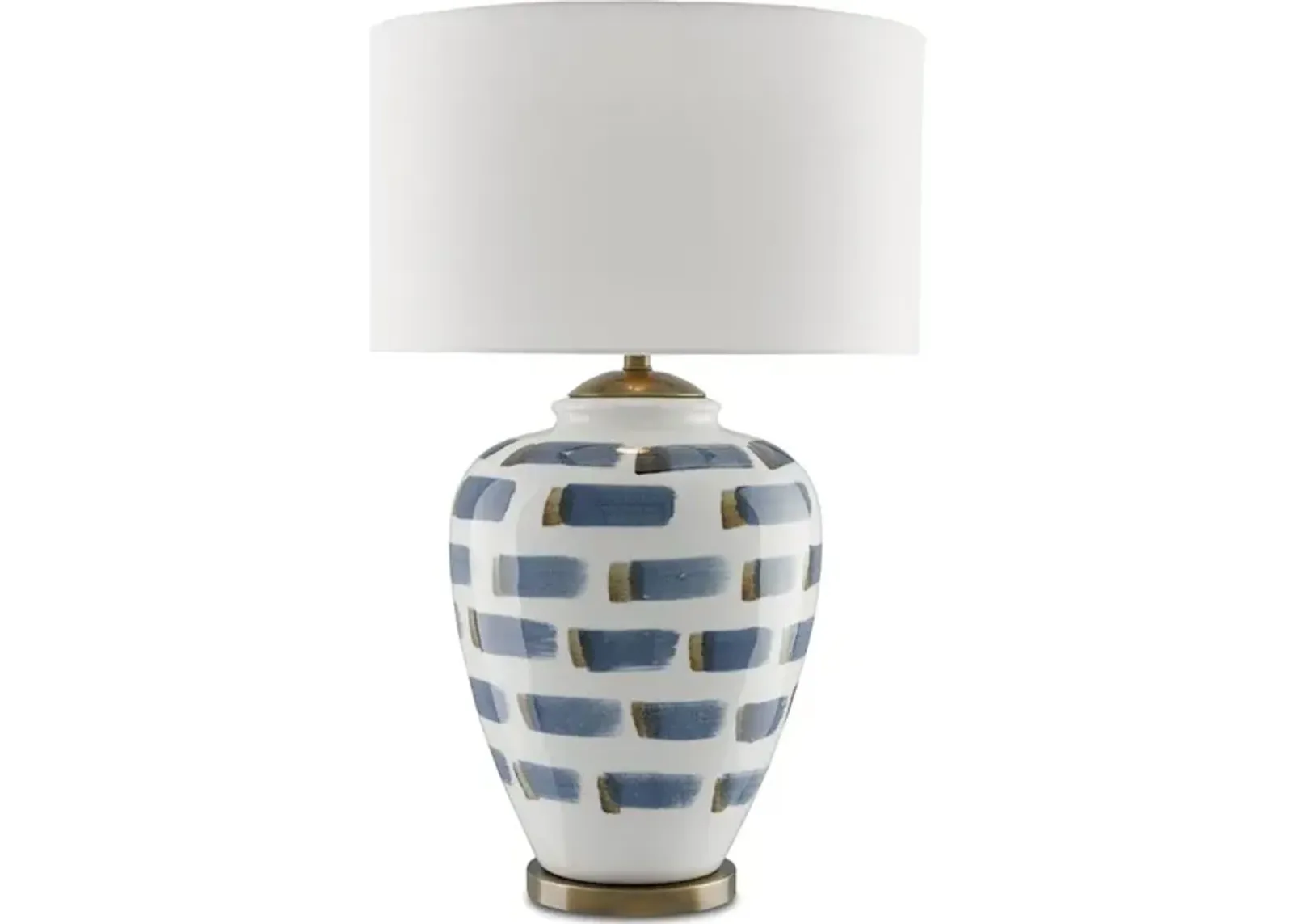 Brushstroke Blue and White Table Lamp