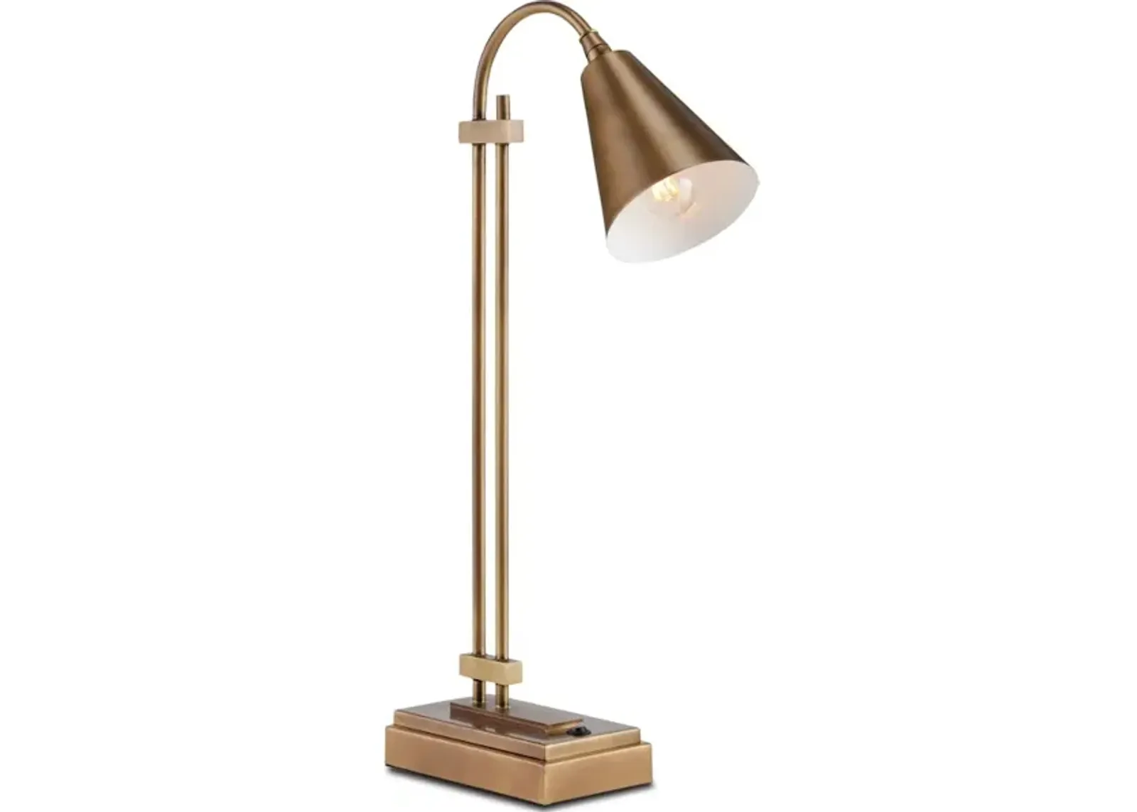 Symmetry Brass Desk Lamp