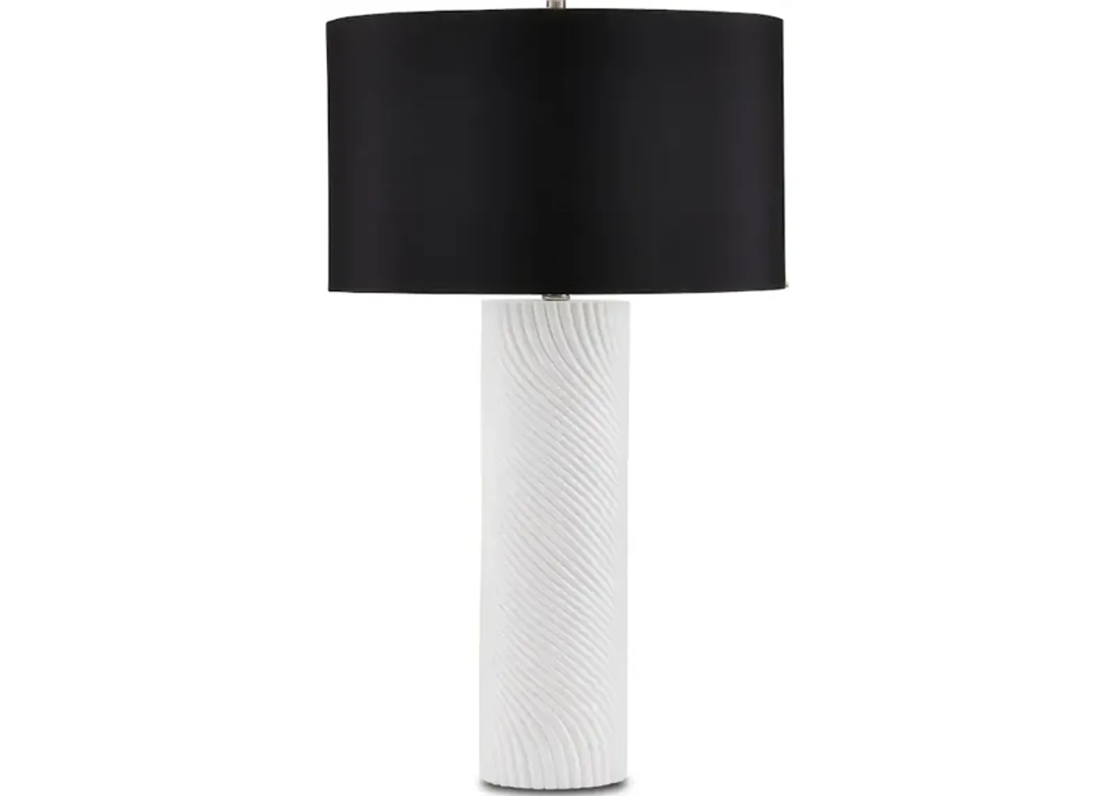 Groovy White Table Lamp