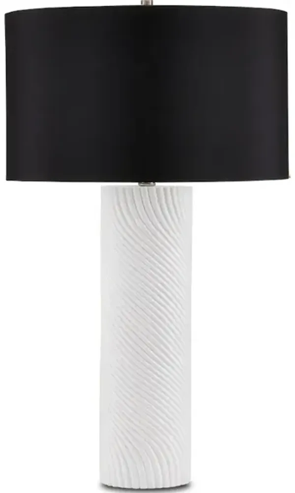 Groovy White Table Lamp