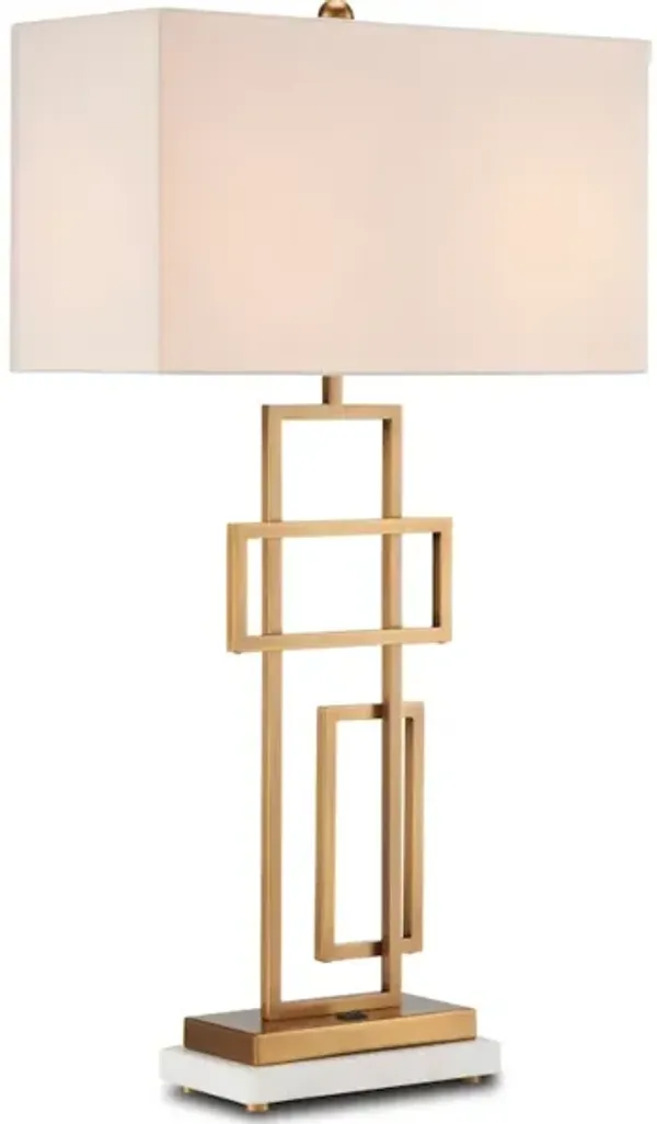 Parallelogram Brass Table Lamp