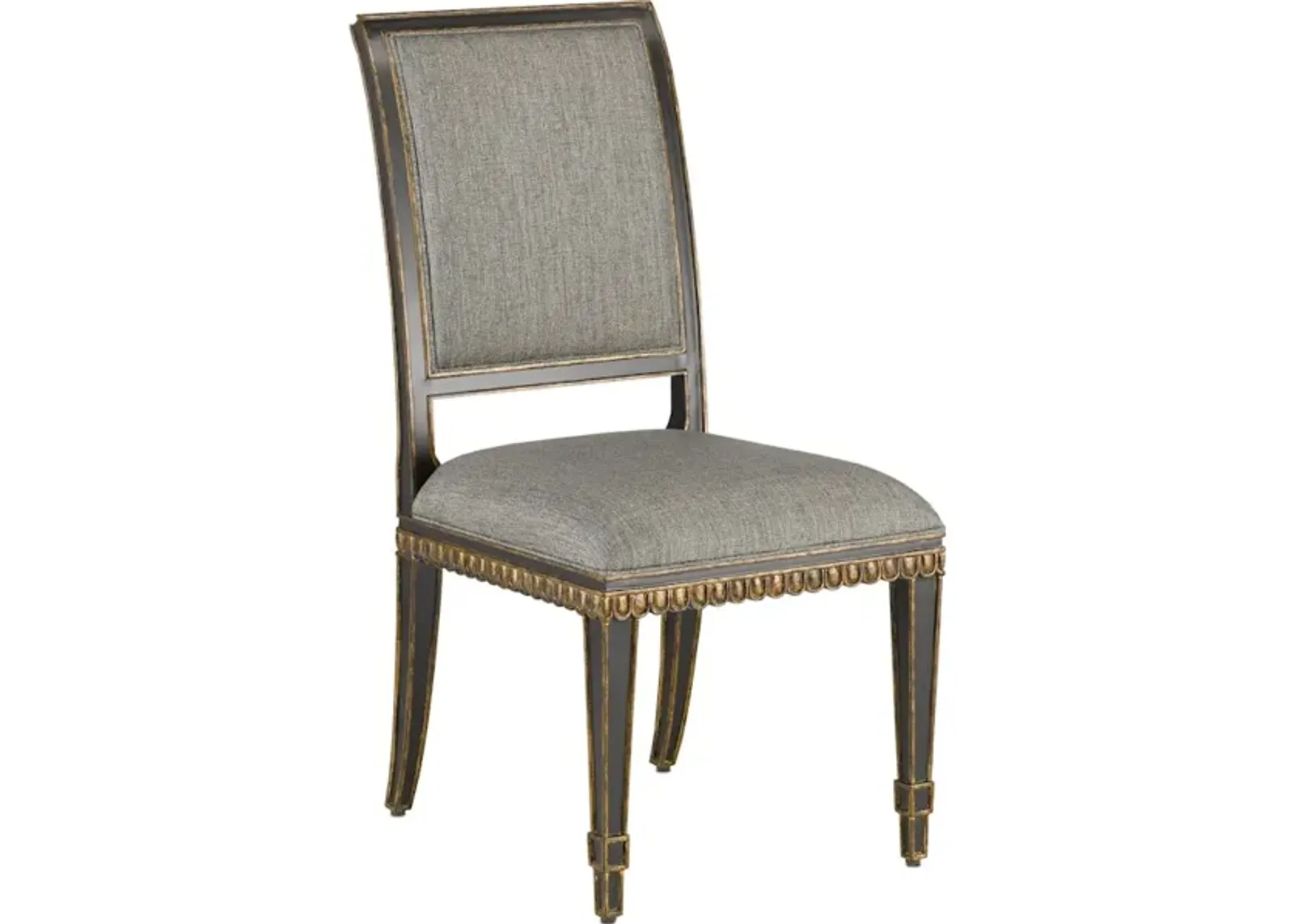 Ines Black Chair, Appeal Peppercorn