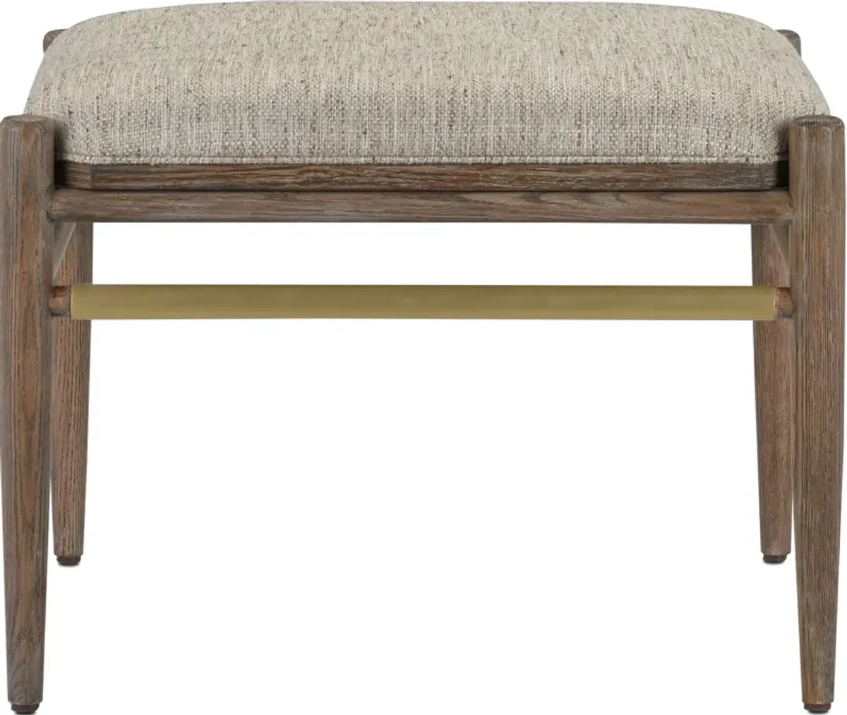 Visby Light Pepper Ottoman, Calcutta Linen