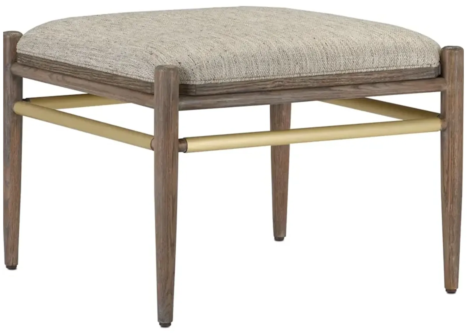 Visby Light Pepper Ottoman, Calcutta Linen