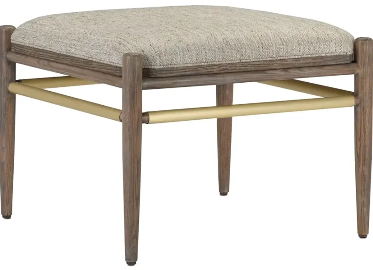 Visby Light Pepper Ottoman, Calcutta Linen