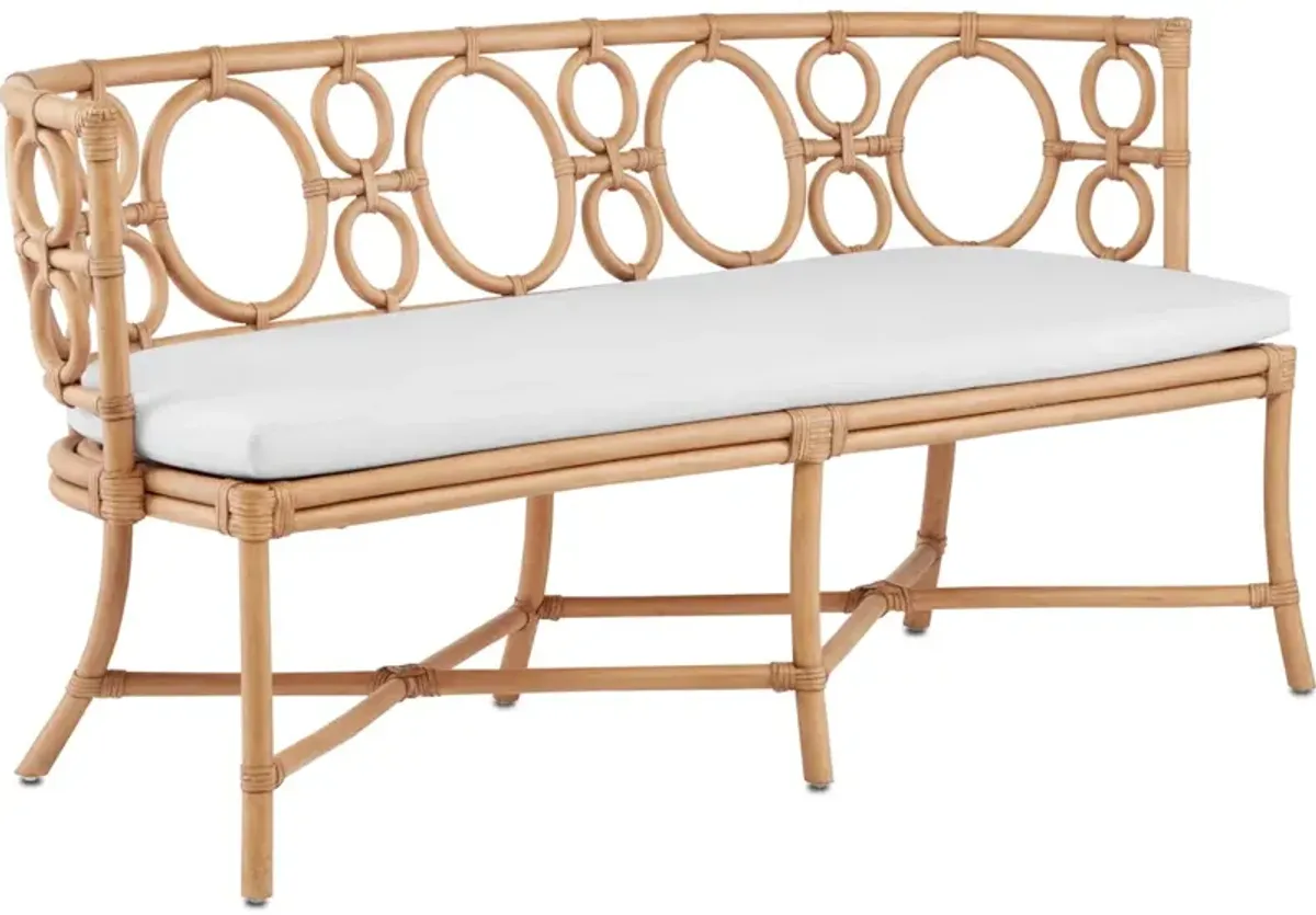 Tegal Rattan Bench, Muslin