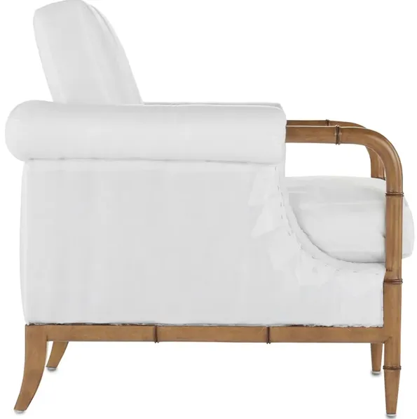 Merle Walnut Armchair, Muslin