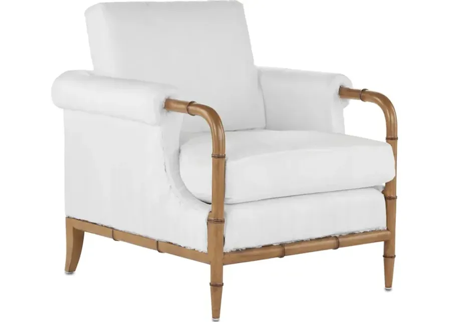 Merle Walnut Armchair, Muslin