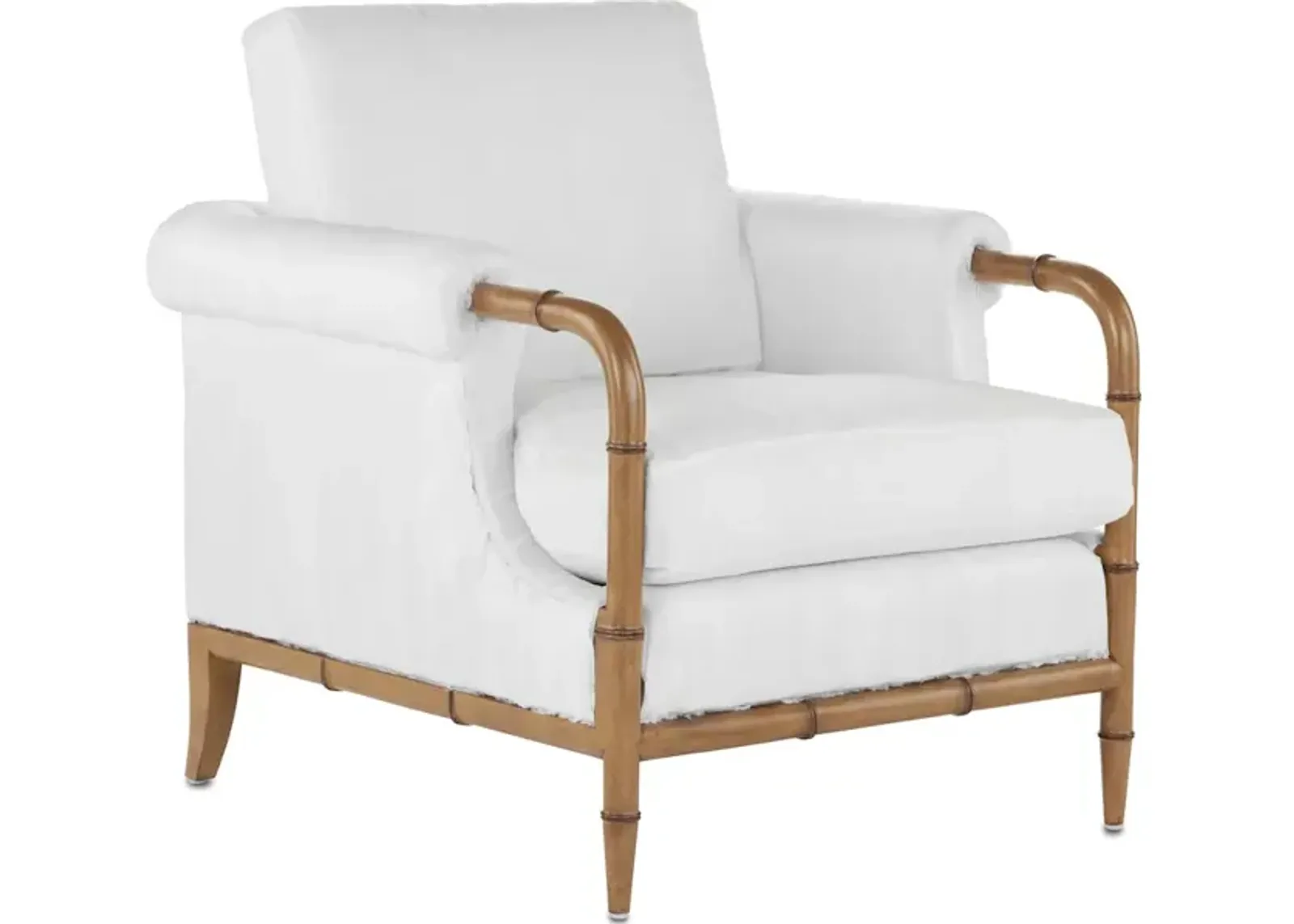 Merle Walnut Armchair, Muslin