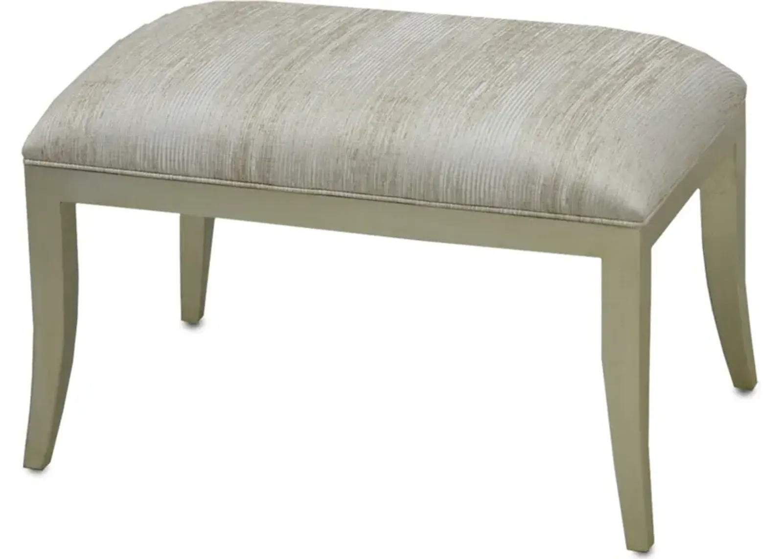 Garson Silver Ottoman, Fresh Files Linen