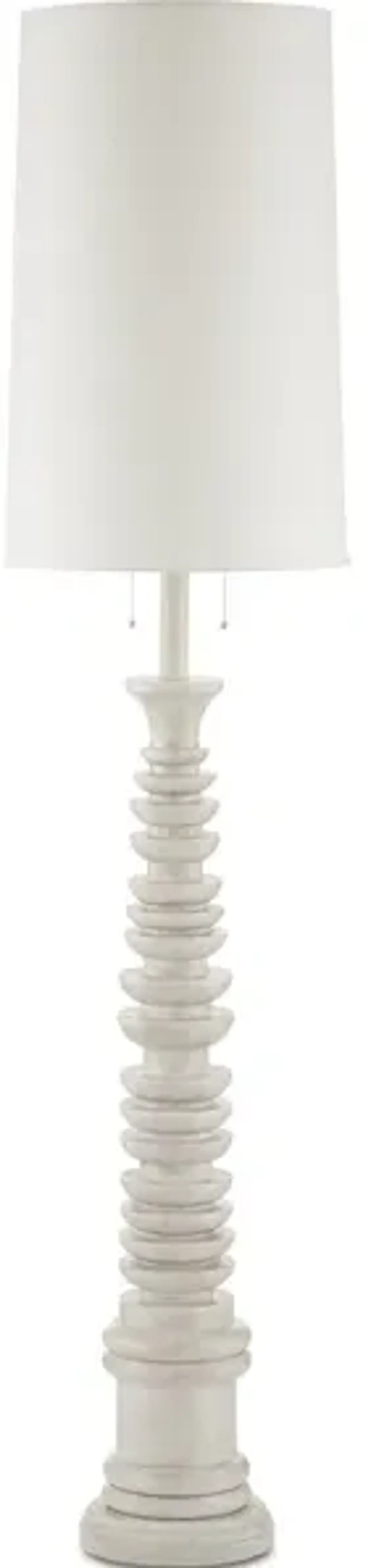 Malayan White Floor Lamp