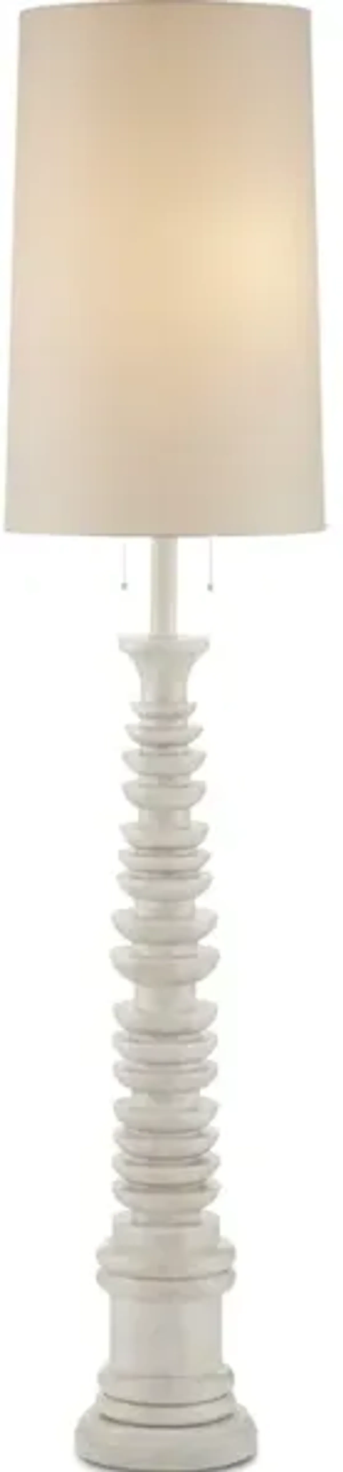 Malayan White Floor Lamp