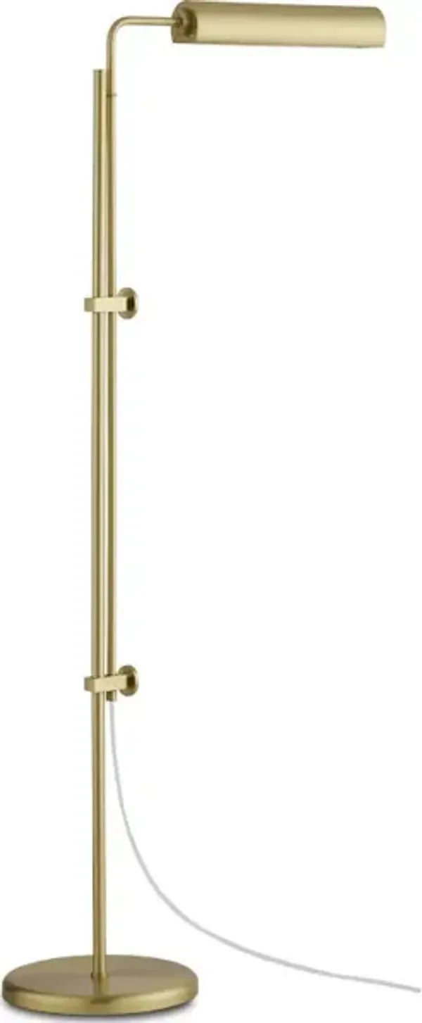 Satire Brass Floor Lamp