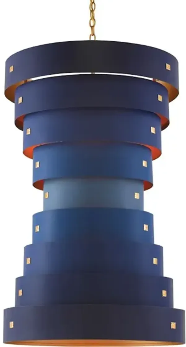 Graduation Large Blue Chandelier