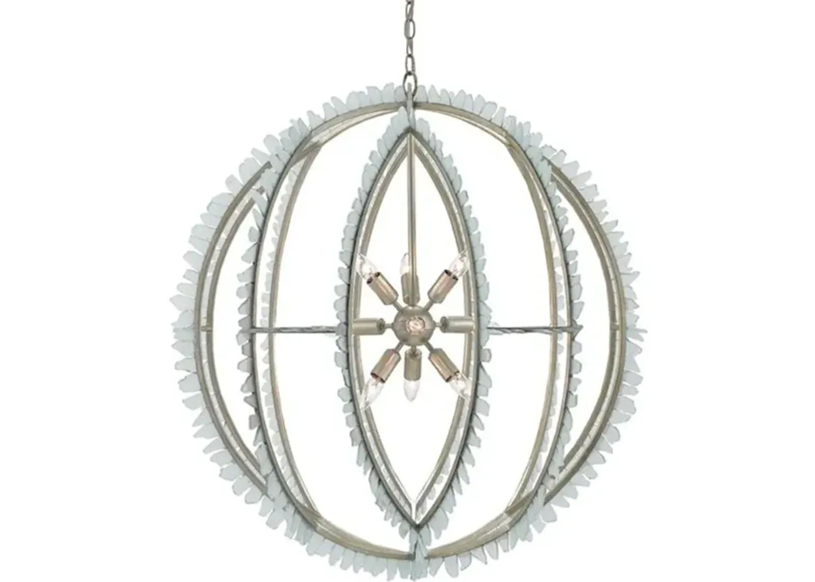 Saltwater Silver Orb Chandelier