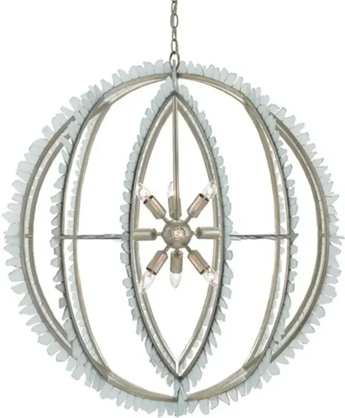 Saltwater Silver Orb Chandelier