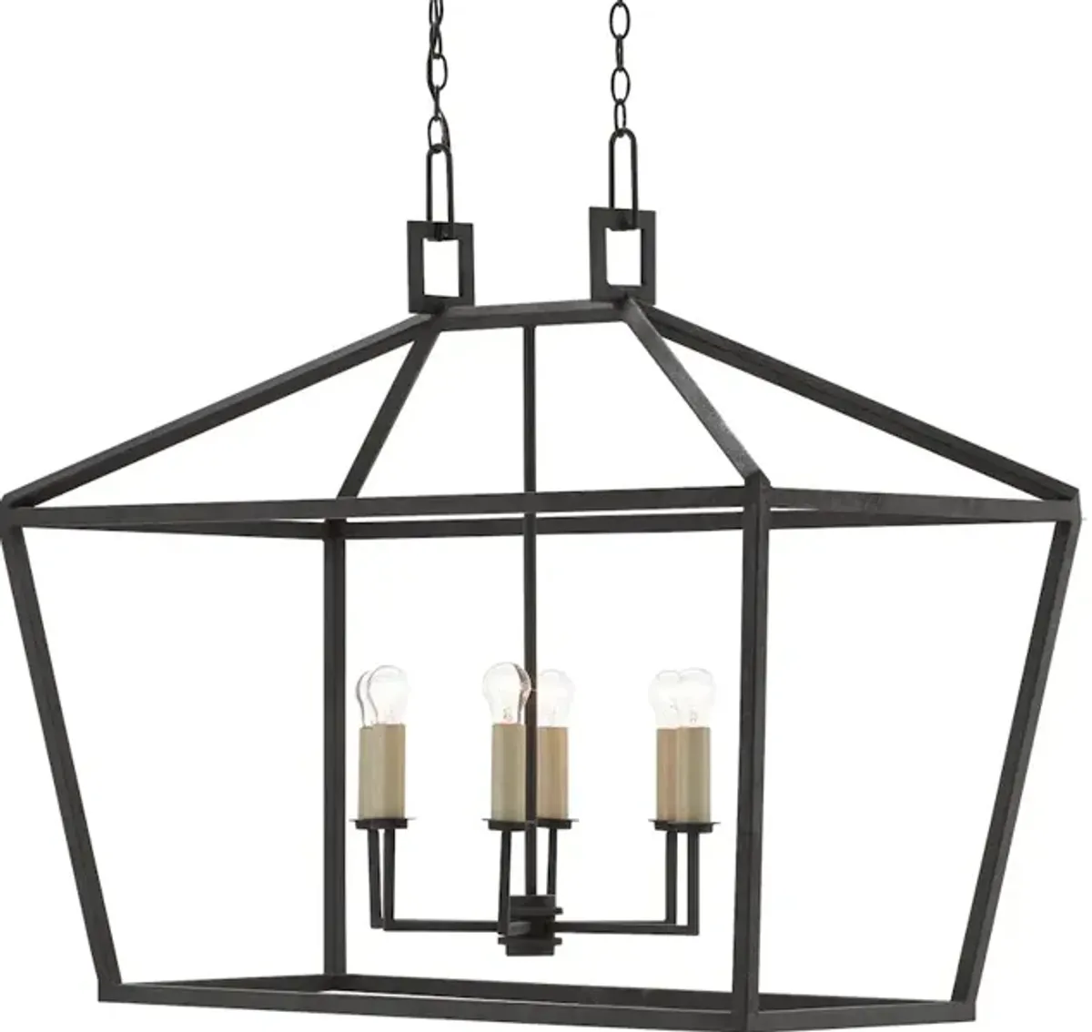 Denison Rectangular Black Lantern