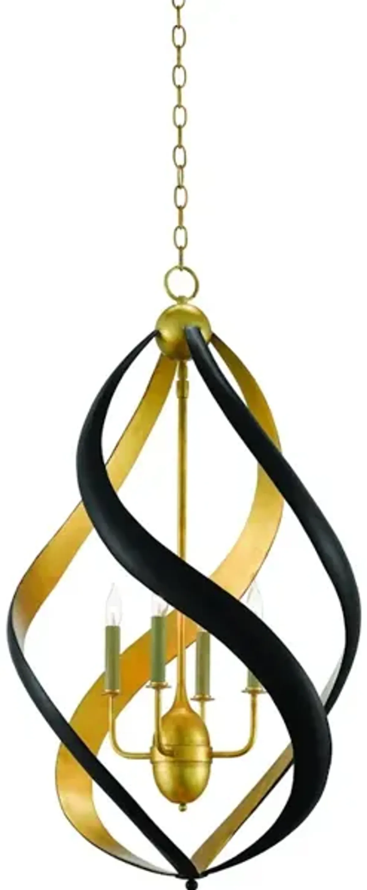 Trephine Black and Gold Chandelier