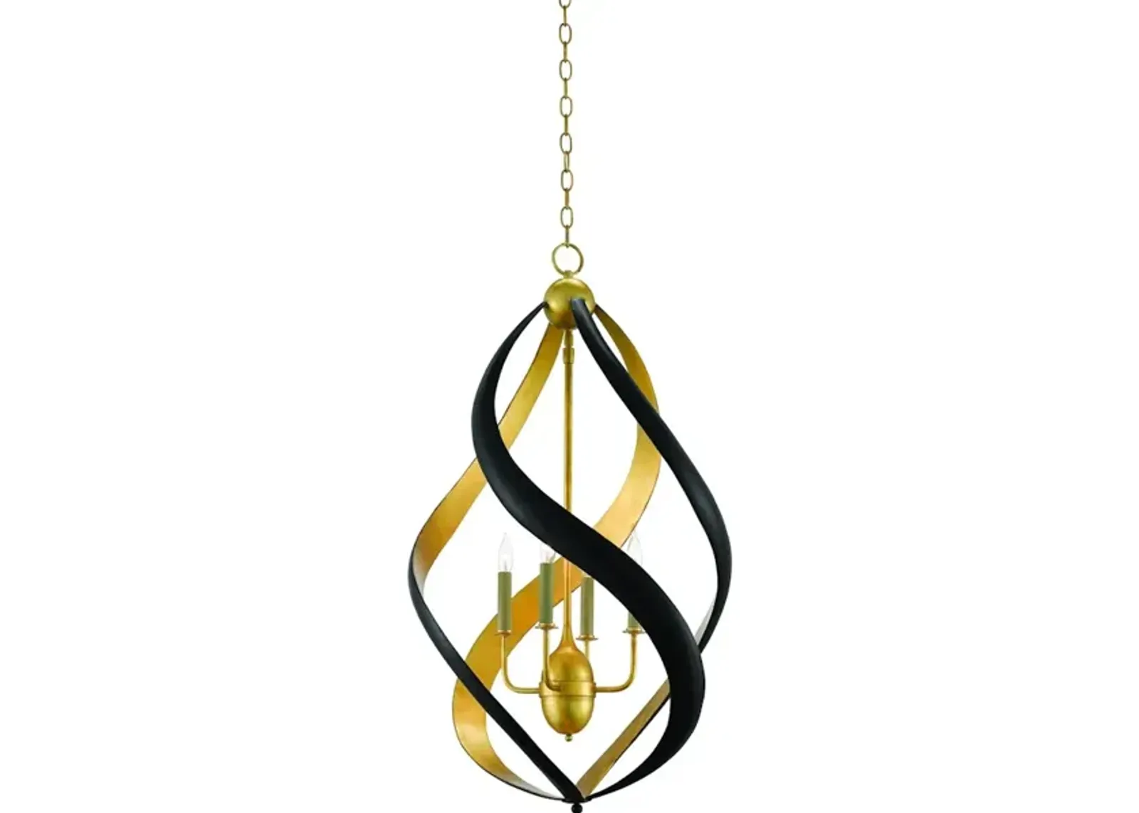 Trephine Black and Gold Chandelier