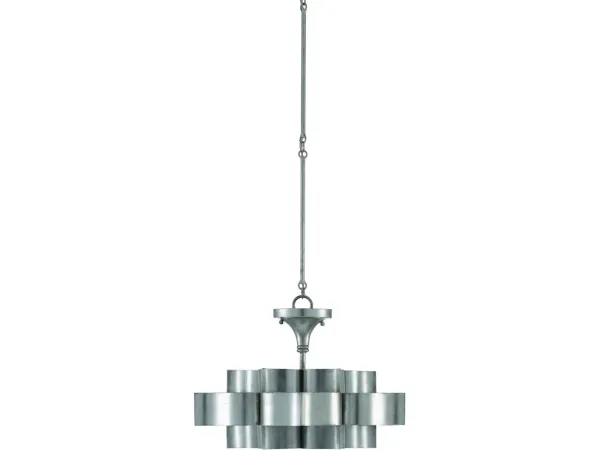 Grand Lotus Small Silver Chandelier