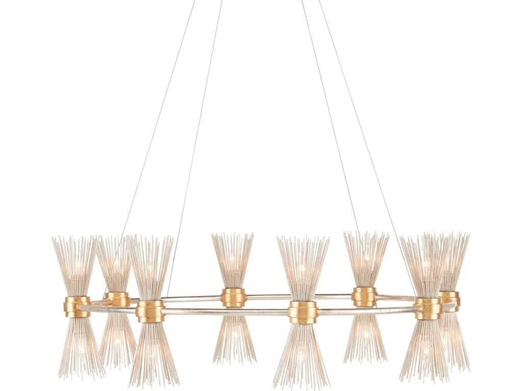 Novatude Gold and Silver Chandelier