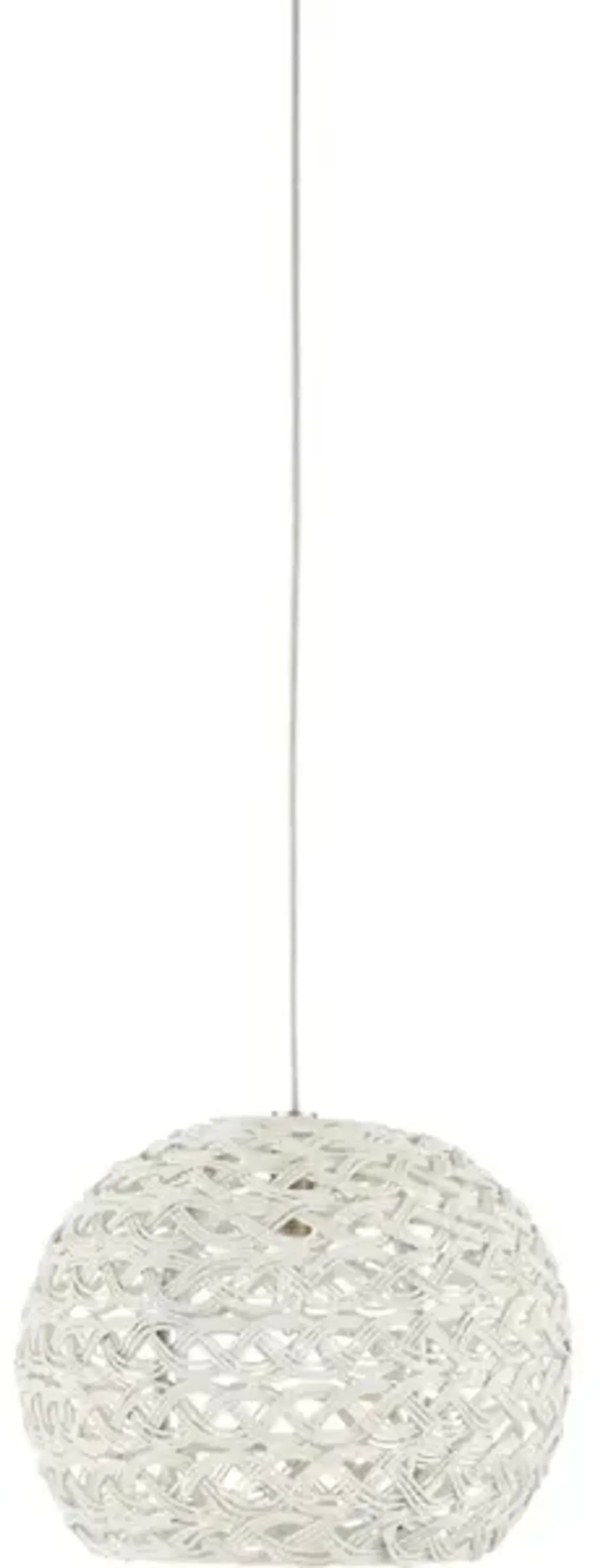 Piero White 1-Light Round Multi-Drop Pendant