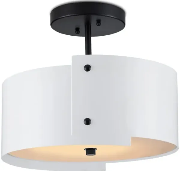 Ritsu White Semi-Flush Mount