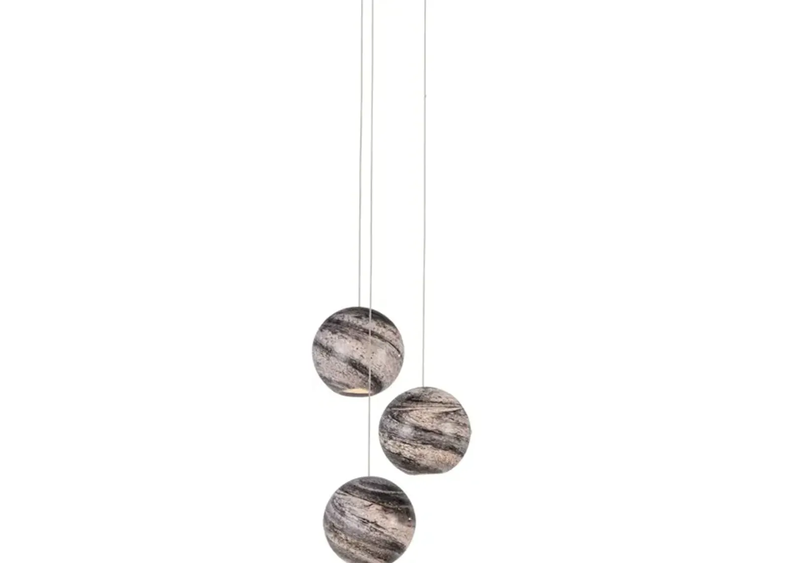 Palatino 3-Light Round Multi-Drop Pendant