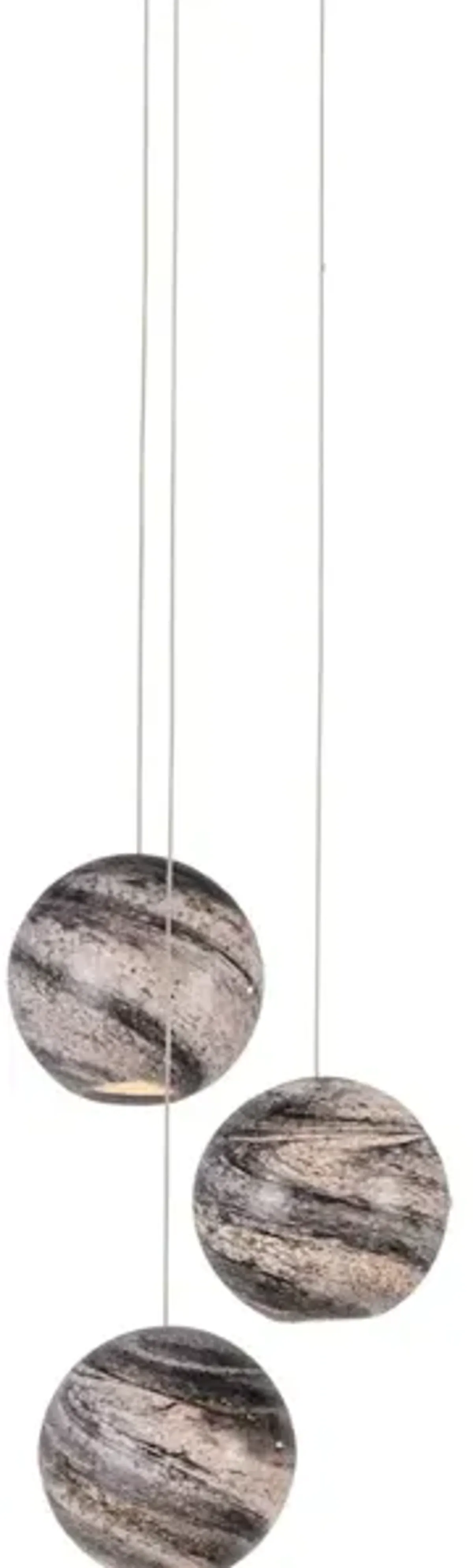 Palatino 3-Light Round Multi-Drop Pendant