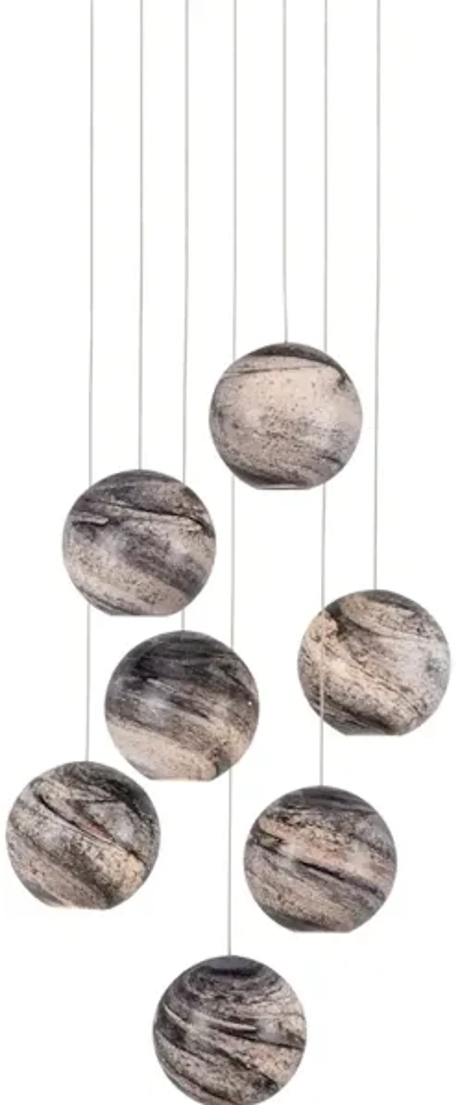 Palatino 7-Light Round Multi-Drop Pendant